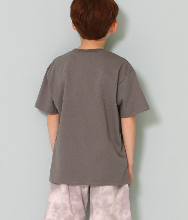 バイカラープリントビッグTシャツ 423-2824