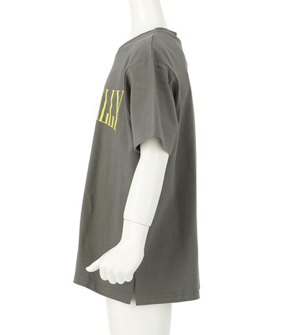 バイカラープリントビッグTシャツ 423-2824