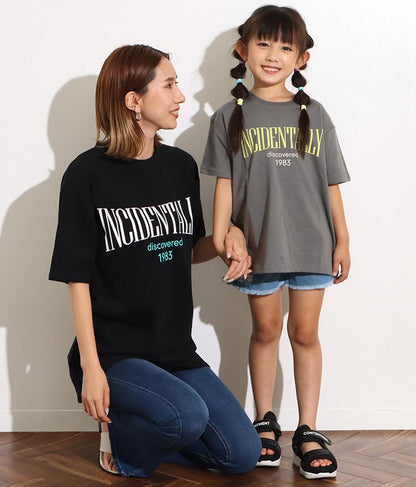 バイカラープリントビッグTシャツ 423-2824