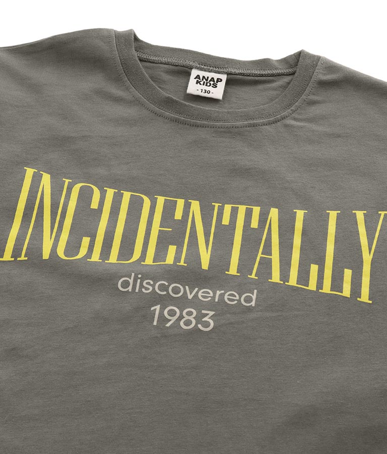 バイカラープリントビッグTシャツ 423-2824