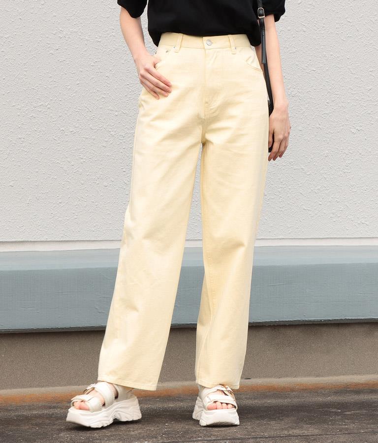 SorbetColor! ツイル ストレート パンツ 522-6607