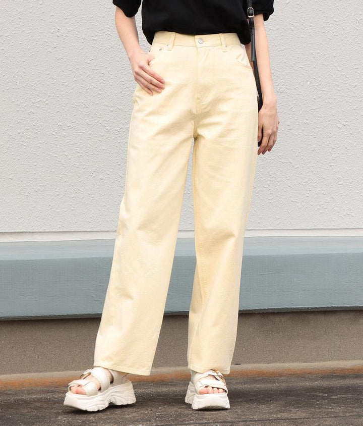 SorbetColor! ツイル ストレート パンツ 522-6607