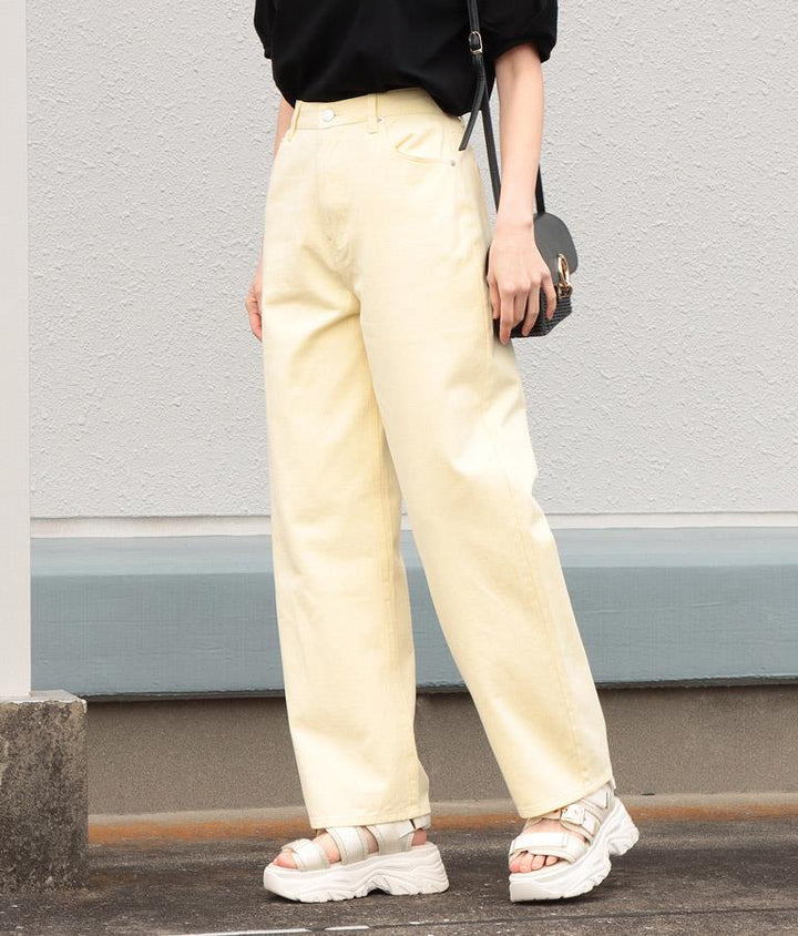 SorbetColor! ツイル ストレート パンツ 522-6607