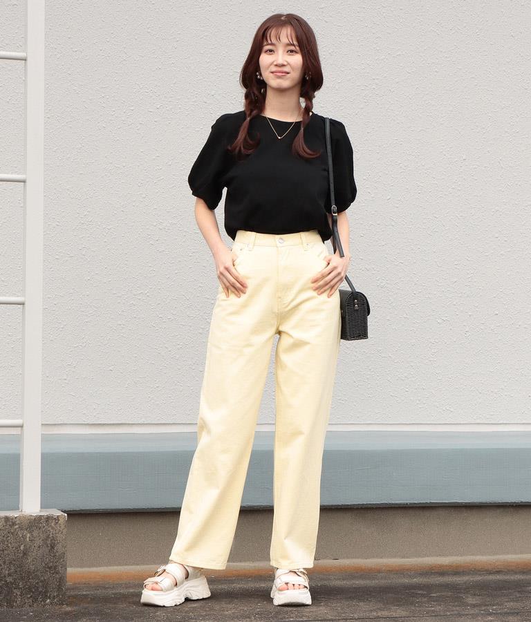 SorbetColor! ツイル ストレート パンツ 522-6607