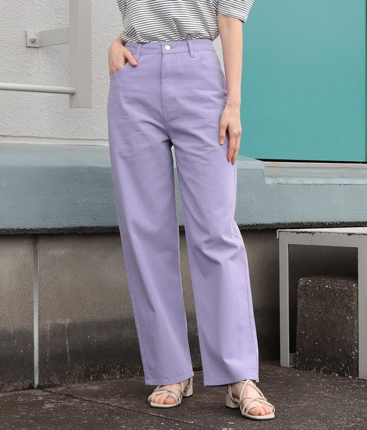 SorbetColor! ツイル ストレート パンツ 522-6607
