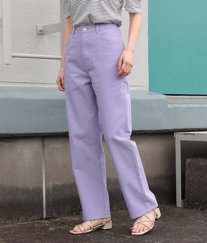 SorbetColor! ツイル ストレート パンツ 522-6607