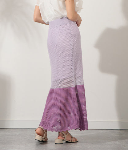 サマーニット 配色 マーメイド スカート 521-6369