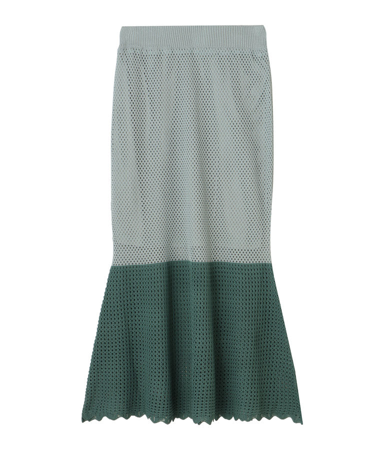 サマーニット 配色 マーメイド スカート 521-6369