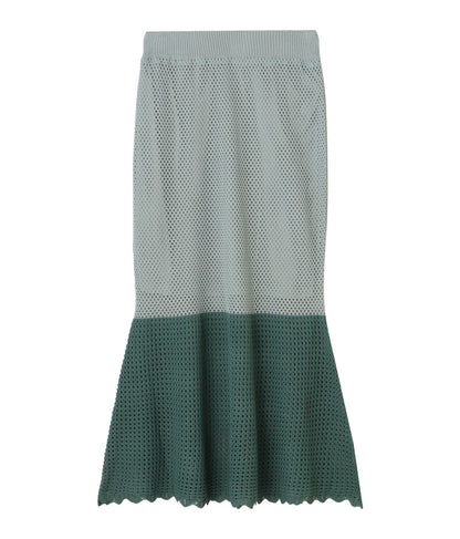 サマーニット 配色 マーメイド スカート 521-6369