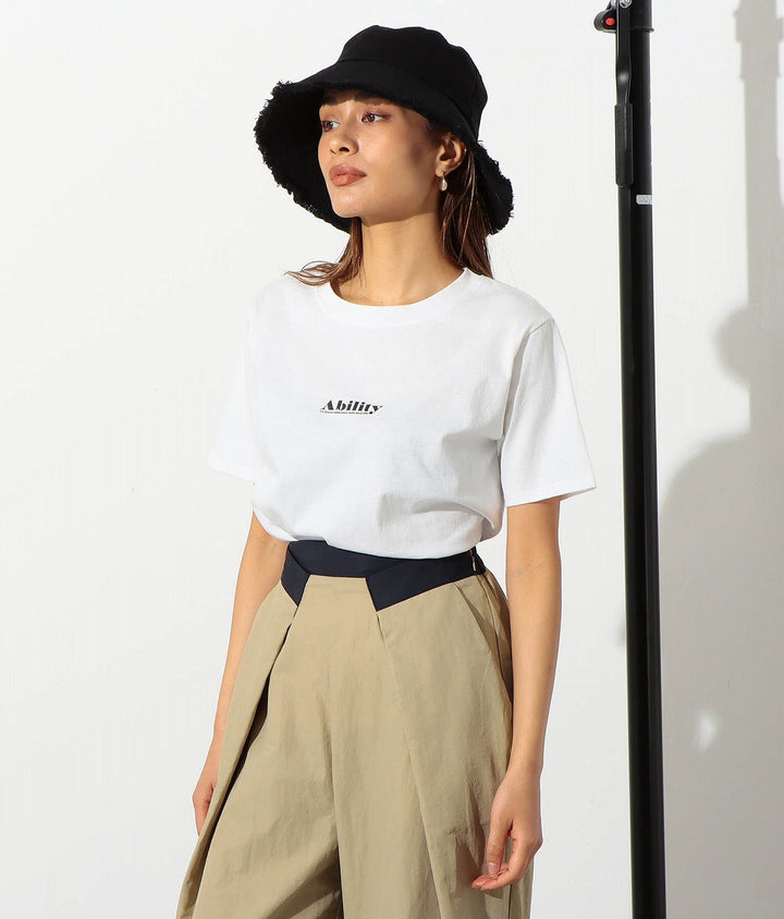 天竺スモールロゴプリントTシャツ 363-9096