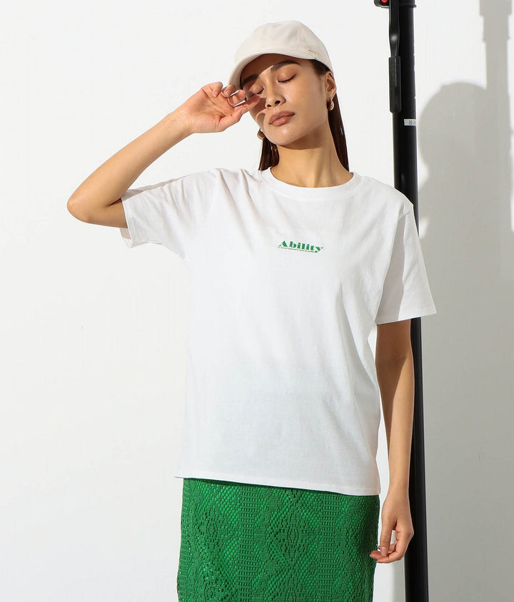 天竺スモールロゴプリントTシャツ 363-9096