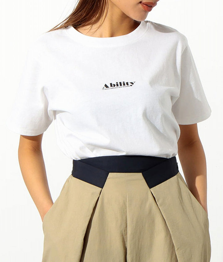 天竺スモールロゴプリントTシャツ 363-9096