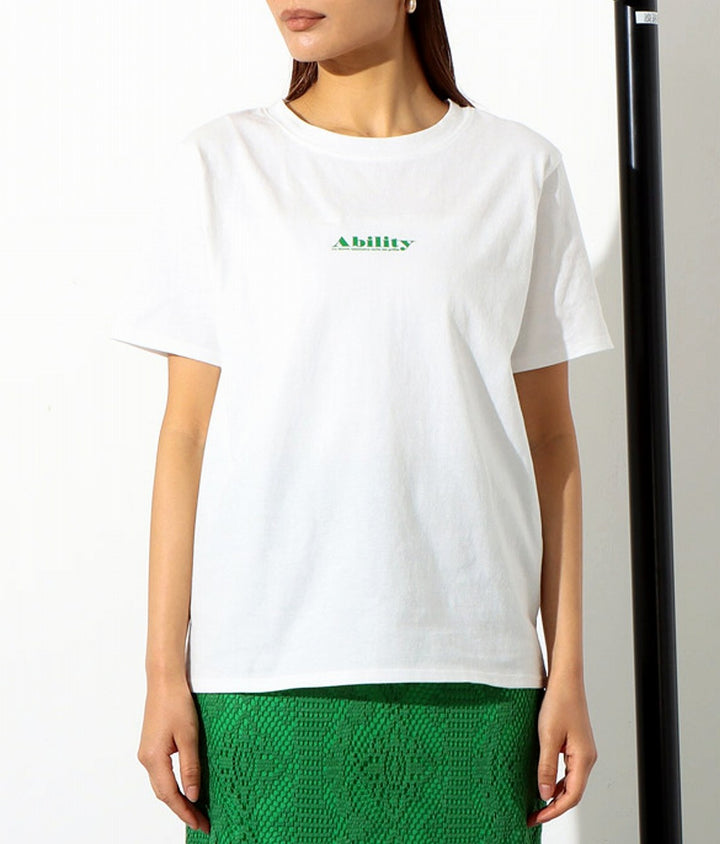 天竺スモールロゴプリントTシャツ 363-9096