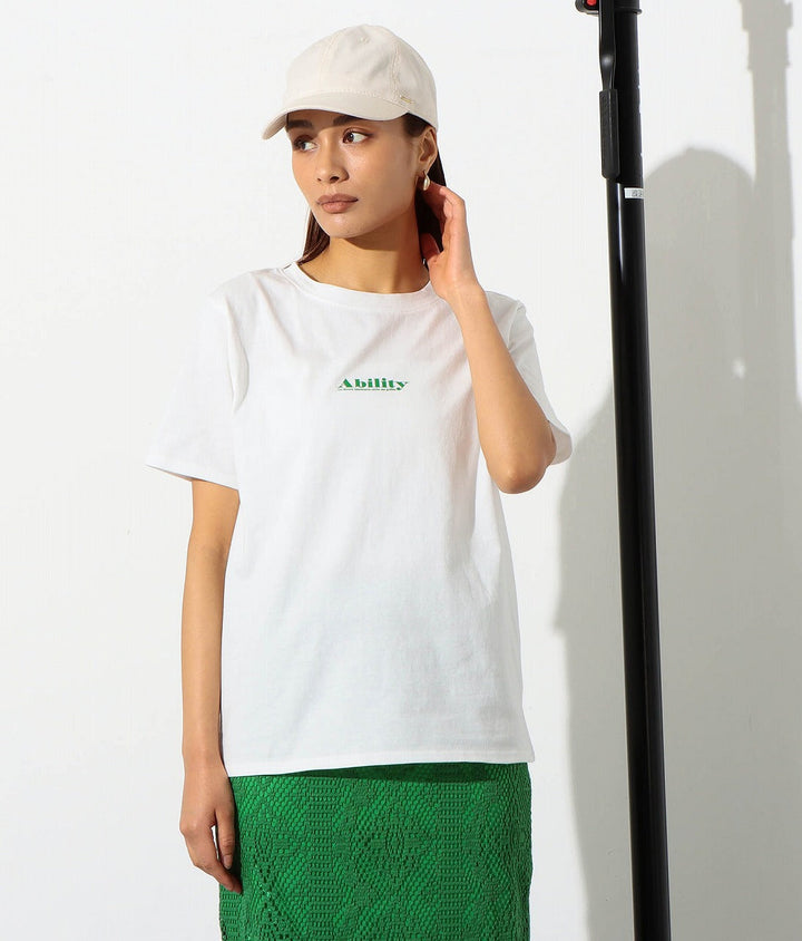 天竺スモールロゴプリントTシャツ 363-9096