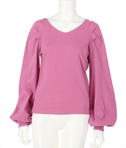 ラグラン ボリュームスリーブ リブ トップス カットソー 523-6589