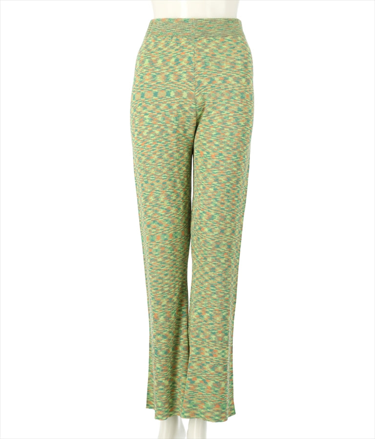 段染め柄 バックスリット フレア パンツ 852-5419