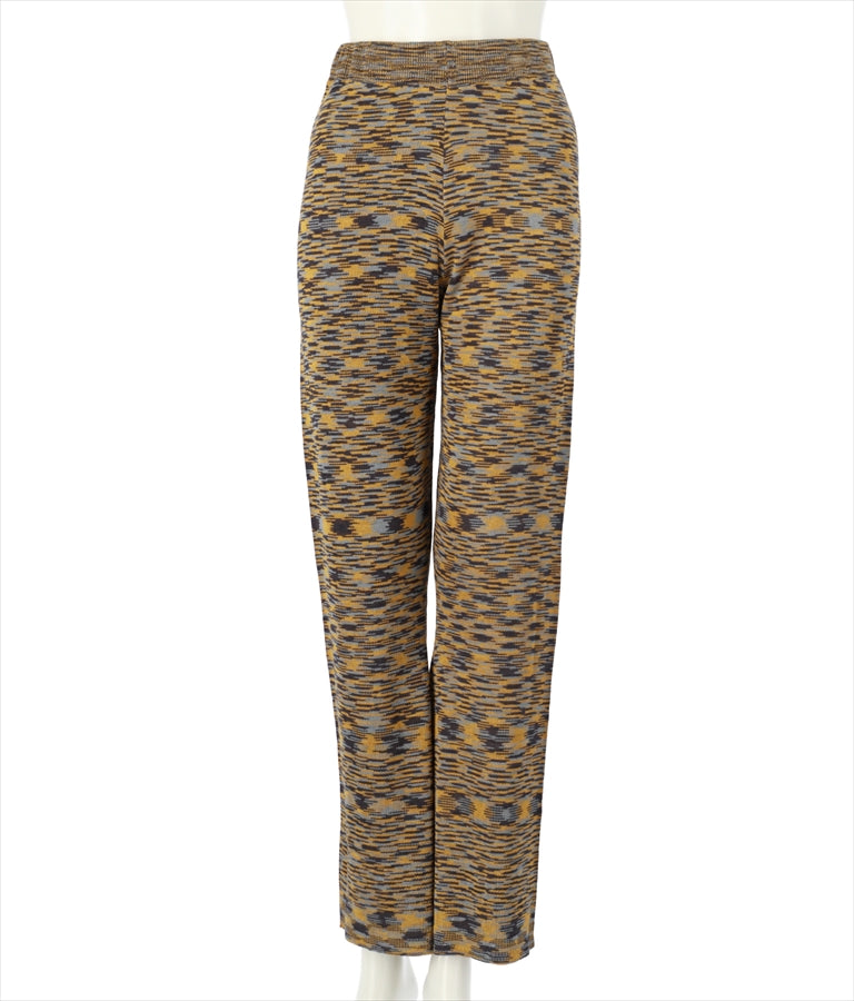 段染め柄 バックスリット フレア パンツ 852-5419