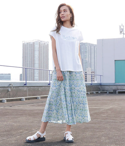 タック ティアード ボタニカル ロング スカート 361-8778
