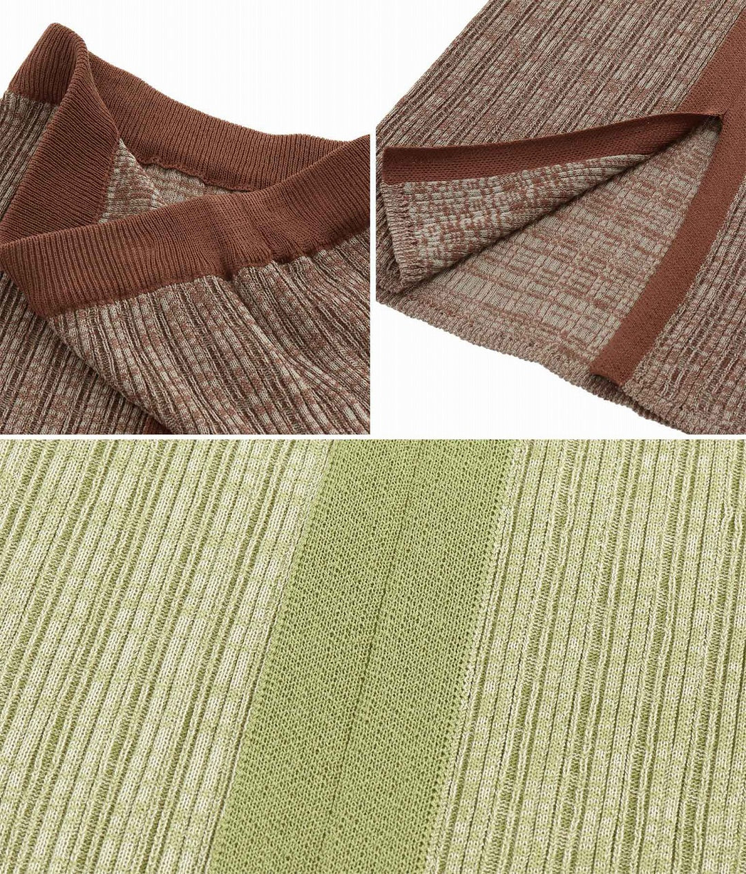 リネン タッチ ミックス リブ タイト スカート  361-8785