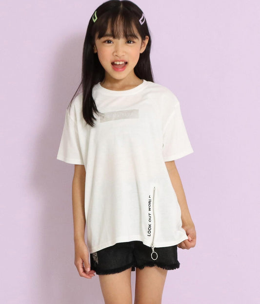 リングジップ スリット ビッグ Tシャツ  423-2799