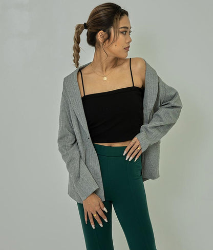 コットンリネンヘリンボーンテーラードジャケット 794-8379