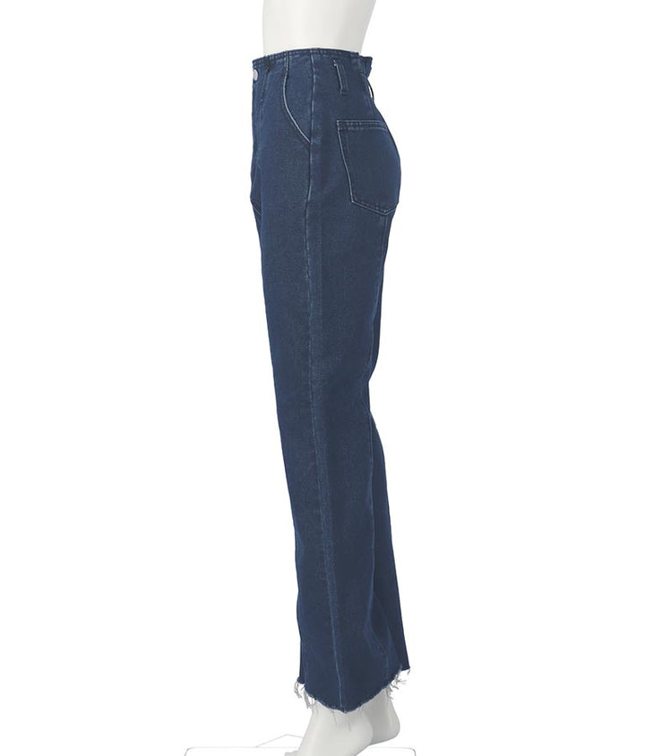 バックゴム フレア デニム パンツ 792-8907