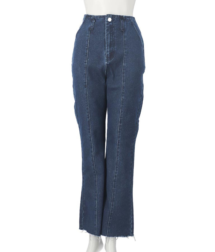 バックゴム フレア デニム パンツ 792-8907