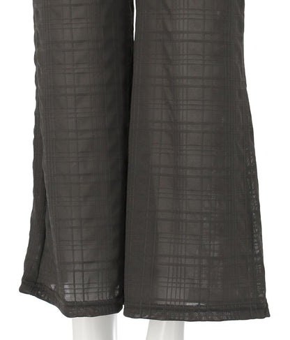 【WEB限定】エンボス加工 メッシュ フレア パンツ 152-4957