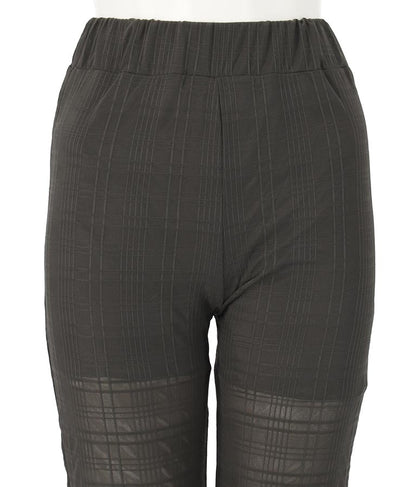 【WEB限定】エンボス加工 メッシュ フレア パンツ 152-4957