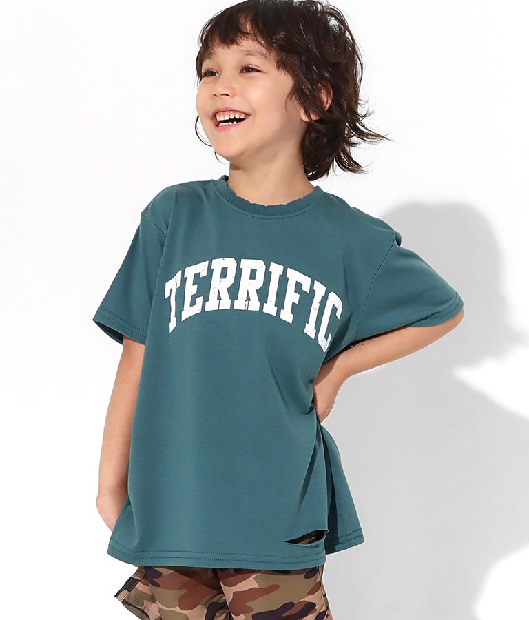 カレッジ ロゴ ダメージ ビッグ Tシャツ 423-2555