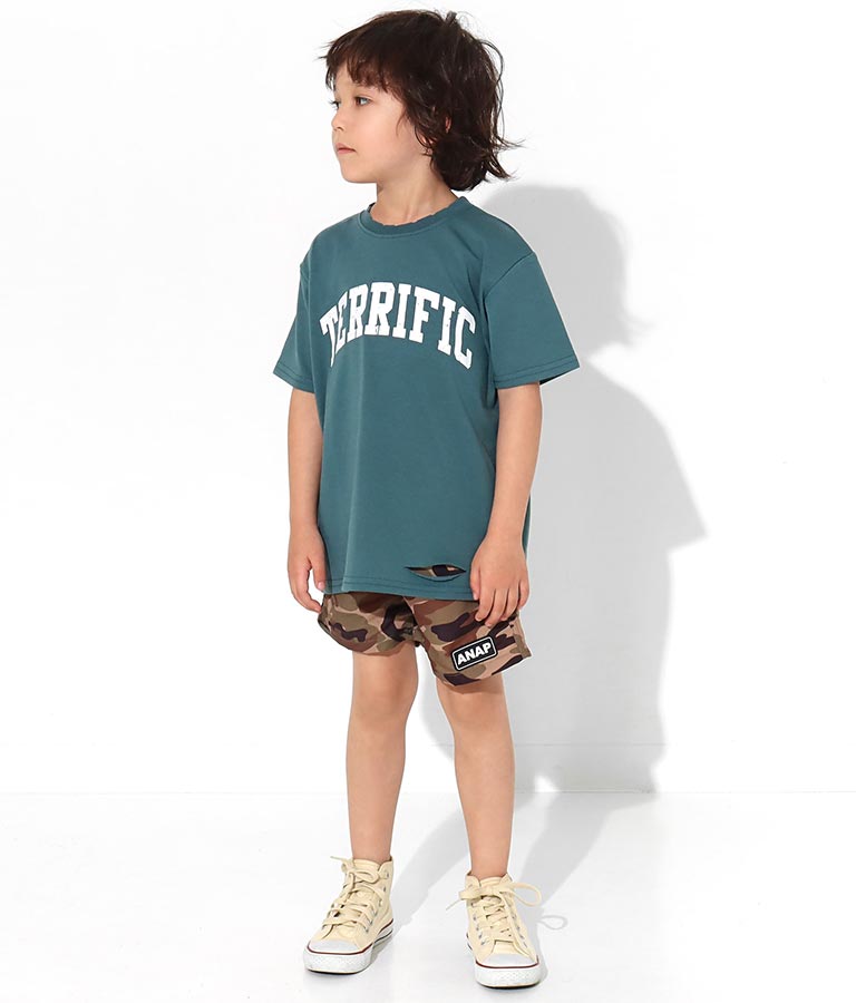 カレッジ ロゴ ダメージ ビッグ Tシャツ 423-2555