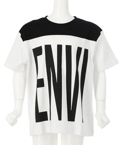 プリント配色ビッグTシャツ