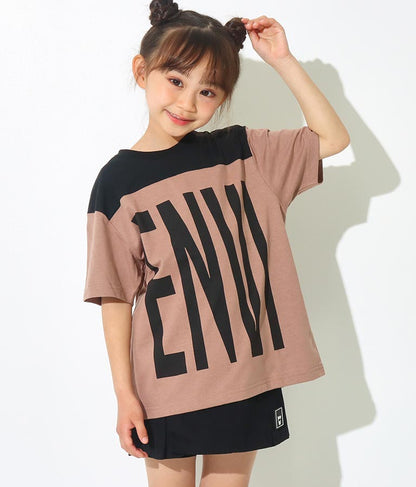 プリント 配色 ビッグ Tシャツ 423-2789