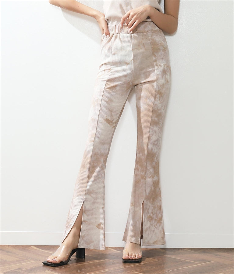 タイダイ リブ スリット フレアパンツ  152-5212