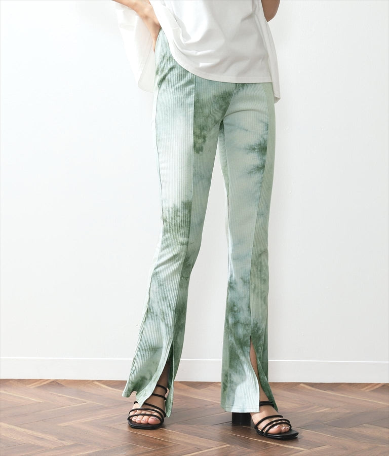 タイダイ リブ スリット フレアパンツ  152-5212