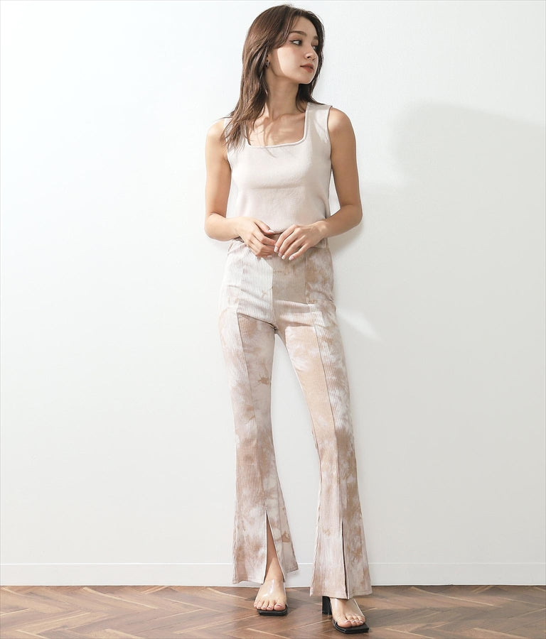 タイダイ リブ スリット フレアパンツ  152-5212