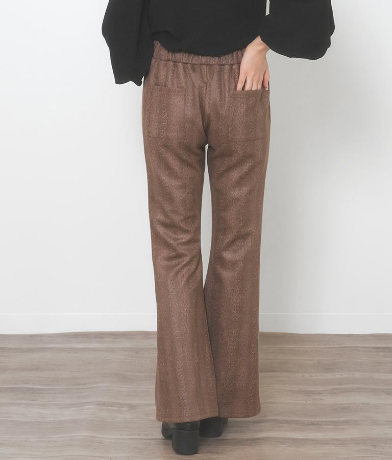 パイソン柄フレアパンツ 552-5603