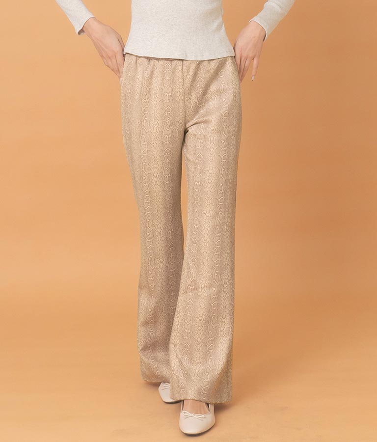 パイソン柄フレアパンツ 552-5603