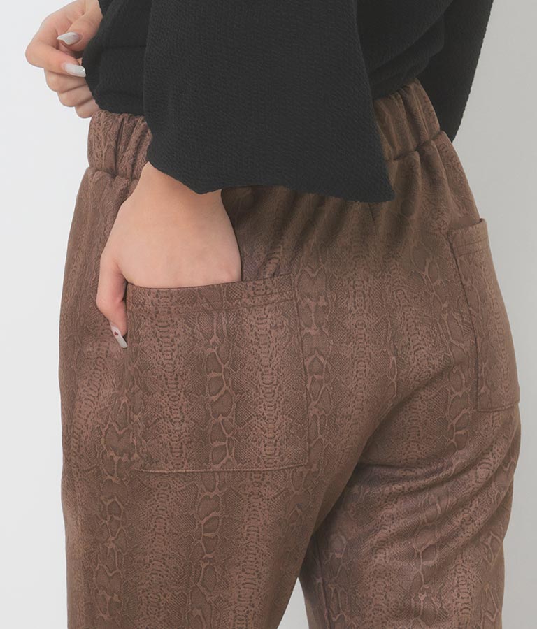 パイソン柄フレアパンツ 552-5603