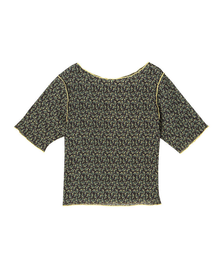 小花柄 メロー シアー トップス Tシャツ  523-6421