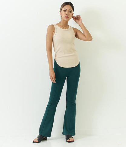 リブ ラウンド ヘム タンクトップ  153-5135