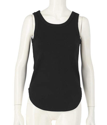 リブ ラウンド ヘム タンクトップ  153-5135