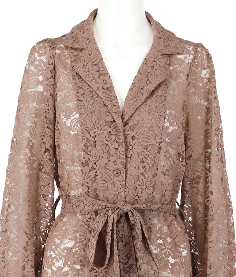 レース ロング カーディガン 524-6258