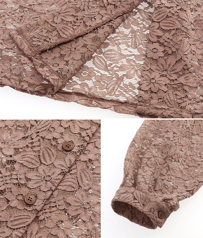 レース ロング カーディガン 524-6258