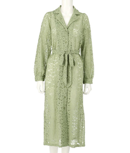 レース ロング カーディガン 524-6258