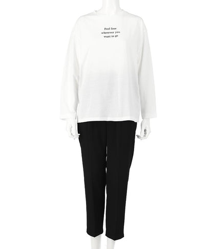 テーパードパンツ×ロングTシャツセット 158-5166