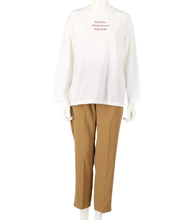 テーパードパンツ×ロングTシャツセット 158-5166