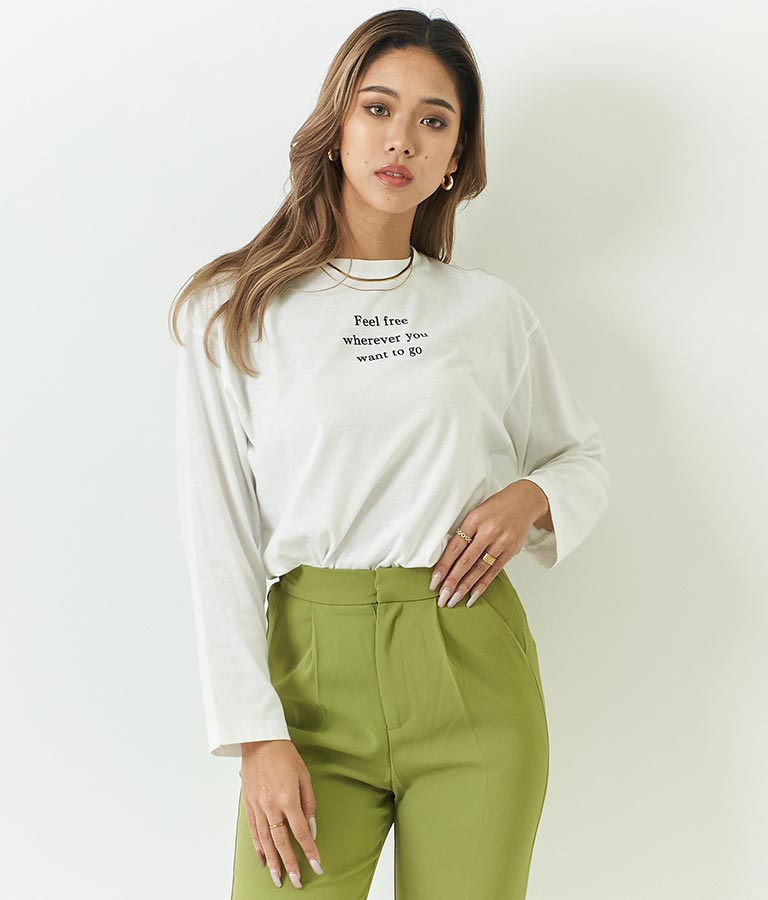 テーパードパンツ×ロングTシャツセット 158-5166