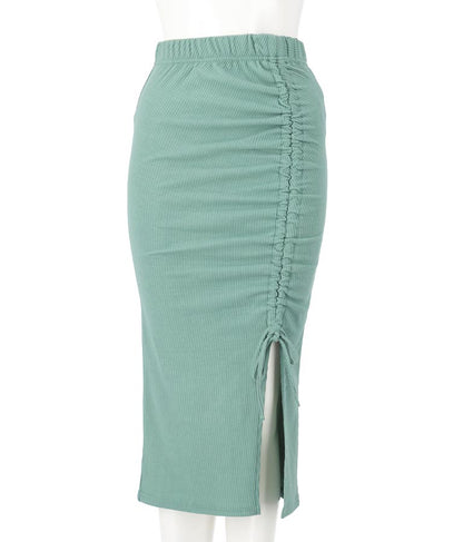 カット リブ スリット デザイン タイト スカート 791-8429