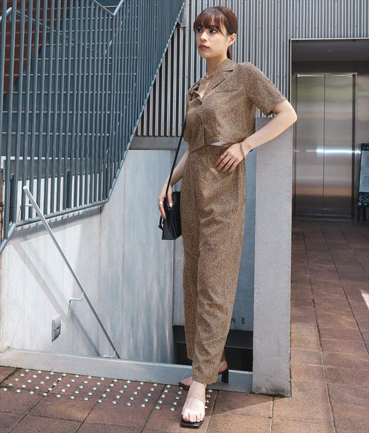 アニマルニュアンス柄ワイドパンツ 152-5220